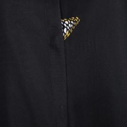 Pre Owned Versace Black Snail Print Long Sleeve Button Front Shirt L