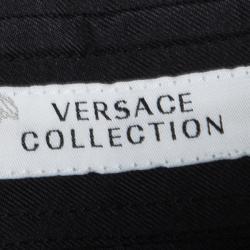 Pre Owned Versace Black Snail Print Long Sleeve Button Front Shirt L