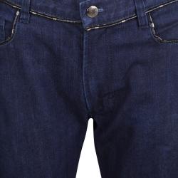 Pre Owned Versace Collection Indigo Dark Wash Denim Straight Fit Jeans M