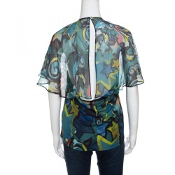 Pre Owned توب فيرساتشي كولكشن تصميم كاب مطبوع متعدد الألوان L