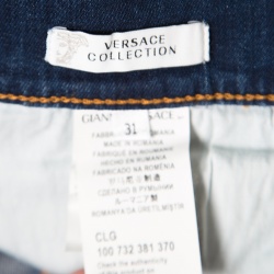 Versace Collection Indigo Faded Effect Denim Trend Fit Jeans L