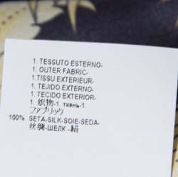 Pre Owned فستان ميني فيرساتشي ساتان حرير أسود وشاح مطبوع S