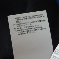 مملوكة مسبقًا Versace Collection Black Contrast Trim Knit Logo Buckle Detail Bodycon Dress S