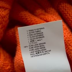 Versace Collection Orange Cable Knit Wool Belted Sweater Dress L