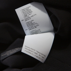 Pre Owned فستان فيرساتشي صوف كريب أسود حافة غير متساوية تفريغات مزينة  S