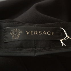 Pre Owned Versace Black Wool Meduda Button Detail Culotte Trousers S