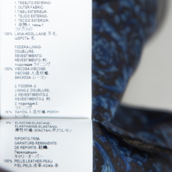 Versace Black Wool and Leather Patch Detail Tailored Jacket M