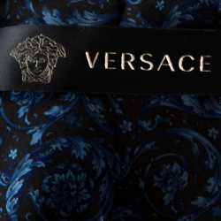 Versace Black Wool and Leather Patch Detail Tailored Jacket M