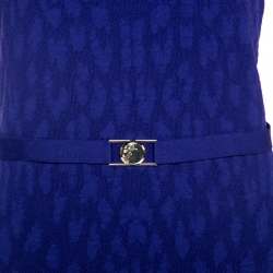 مملوكة مسبقًا Versace Purple Jacquard Knit Sleeveless Top M