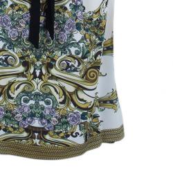 Pre Owned Versace Multiprint Jersey Shift Dress L