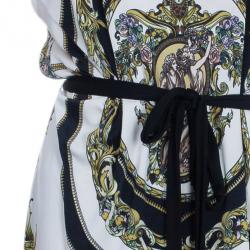 Pre Owned Versace Multiprint Jersey Shift Dress L