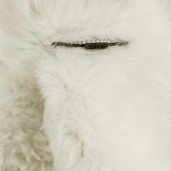 Pre Owned Versace Versus Beige Leather and Suede Fur Coat L