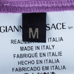 Pre Owned تي شيرت فيرساتشي ميديوسا مرصعة أرجواني M