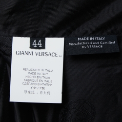 Pre Owned Versace Black Silk Bustier Midi Dress M