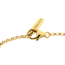 Versace Medusa Diamond 18k Yellow Gold Soft Charm Bracelet 