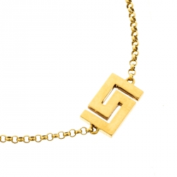 Pre Owned Versace Diamond 18k Yellow Gold Bracelet
