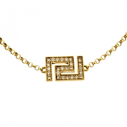 Pre Owned Versace Diamond 18k Yellow Gold Bracelet