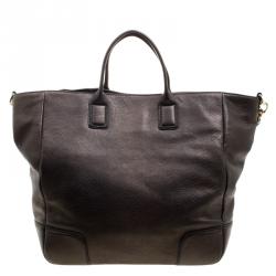 Pre Owned حقيبة فيرساتشي إليترا فانيتاس جلد رصاصي