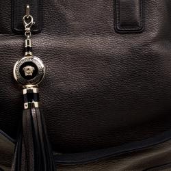 Pre Owned حقيبة فيرساتشي إليترا فانيتاس جلد رصاصي