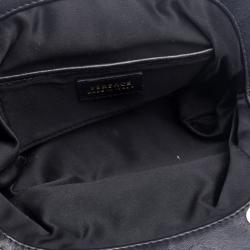 مملوكة مسبقًا حقيبة كلتش فيرساتشي جلد أسود بإطار