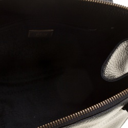 Pre Owned Versace Black Leather Medusa Shoulder Bag