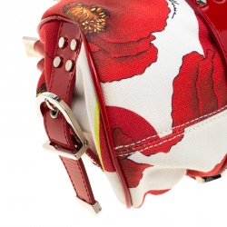 مملوكة مسبقًا Versace Multicolor Printed Canvas and Patent Leather Madonna Framed Satchel