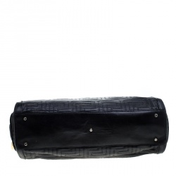 Pre Owned Versace Black Quilted Leather Tote