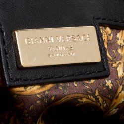 Versace Black Patent Leather Altea Top Handle Bag