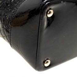 Versace Black Patent Leather Altea Top Handle Bag