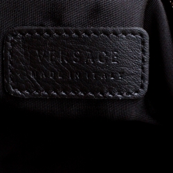 Pre Owned Versace Black Signature Patent Leather Pouch