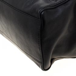 Pre Owned حقيبة فرساتشي جلد سوداء