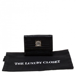 Pre Owned Versace Black Quilted Leather Bifold Wallet