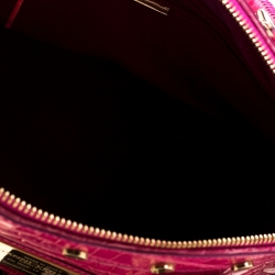 Pre Owned Versace Pink Crocodile Snap Out Of It Satchel