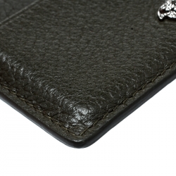 Versace Mossy Green Leather Card Case