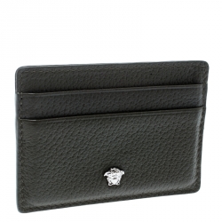 Versace Mossy Green Leather Card Case