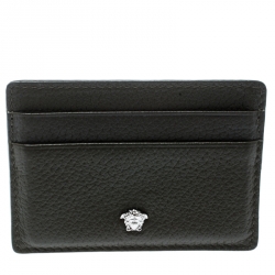 Versace Mossy Green Leather Card Case