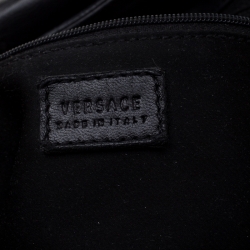 مملوكة مسبقًا Versace Black Canvas and Leather Shoulder Bag