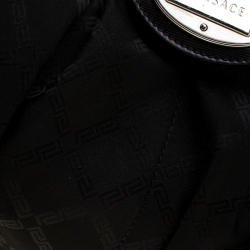 مملوكة مسبقًا Versace Black Canvas and Leather Shoulder Bag