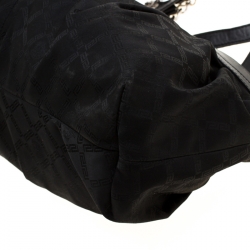 مملوكة مسبقًا Versace Black Canvas and Leather Shoulder Bag