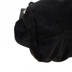 مملوكة مسبقًا Versace Black Canvas and Leather Shoulder Bag