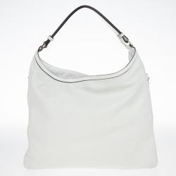 Versace White Studded Hobo