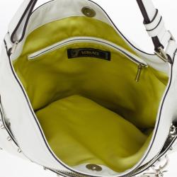 Versace White Studded Hobo