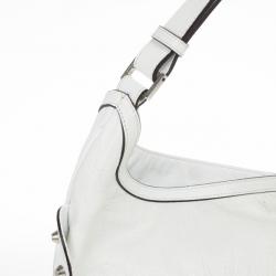 Versace White Studded Hobo