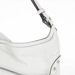 Versace White Studded Hobo