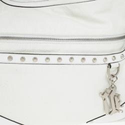 Versace White Studded Hobo