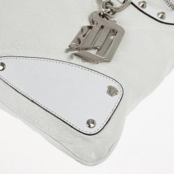 Versace White Studded Hobo