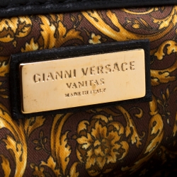 Pre Owned Versace Black Quilted Leather Calliope Vanitas Shoulder Bag