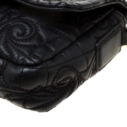 Pre Owned Versace Black Quilted Leather Calliope Vanitas Shoulder Bag