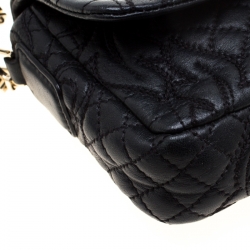 Pre Owned Versace Black Quilted Leather Calliope Vanitas Shoulder Bag