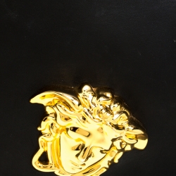 Pre Owned Versace Black Leather Medusa Sultan Shoulder Bag